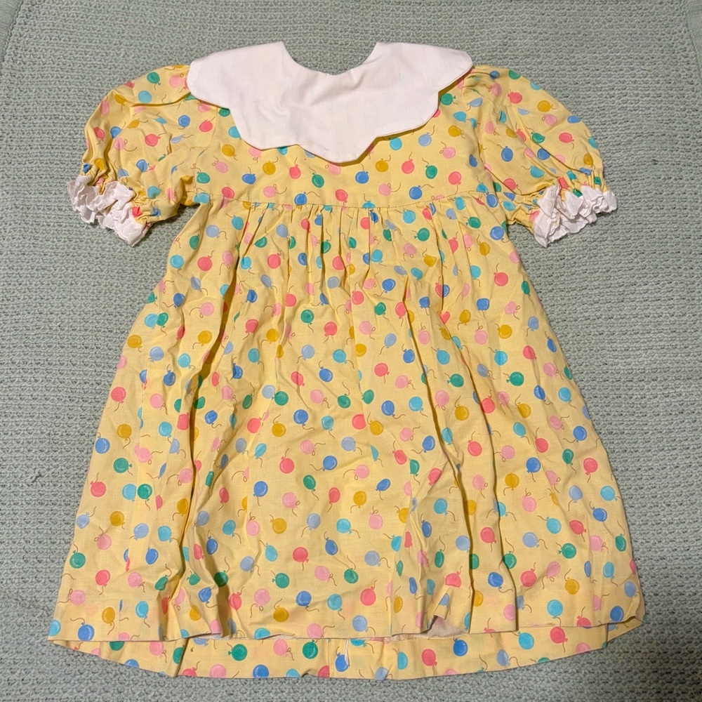Homemade Colorful Balloon Dress with White Collar